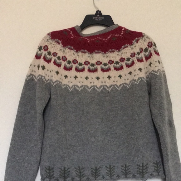 Vintage Sarah Spencer 100% lamb wool pattern style sweater cardigan - Picture 5 of 8